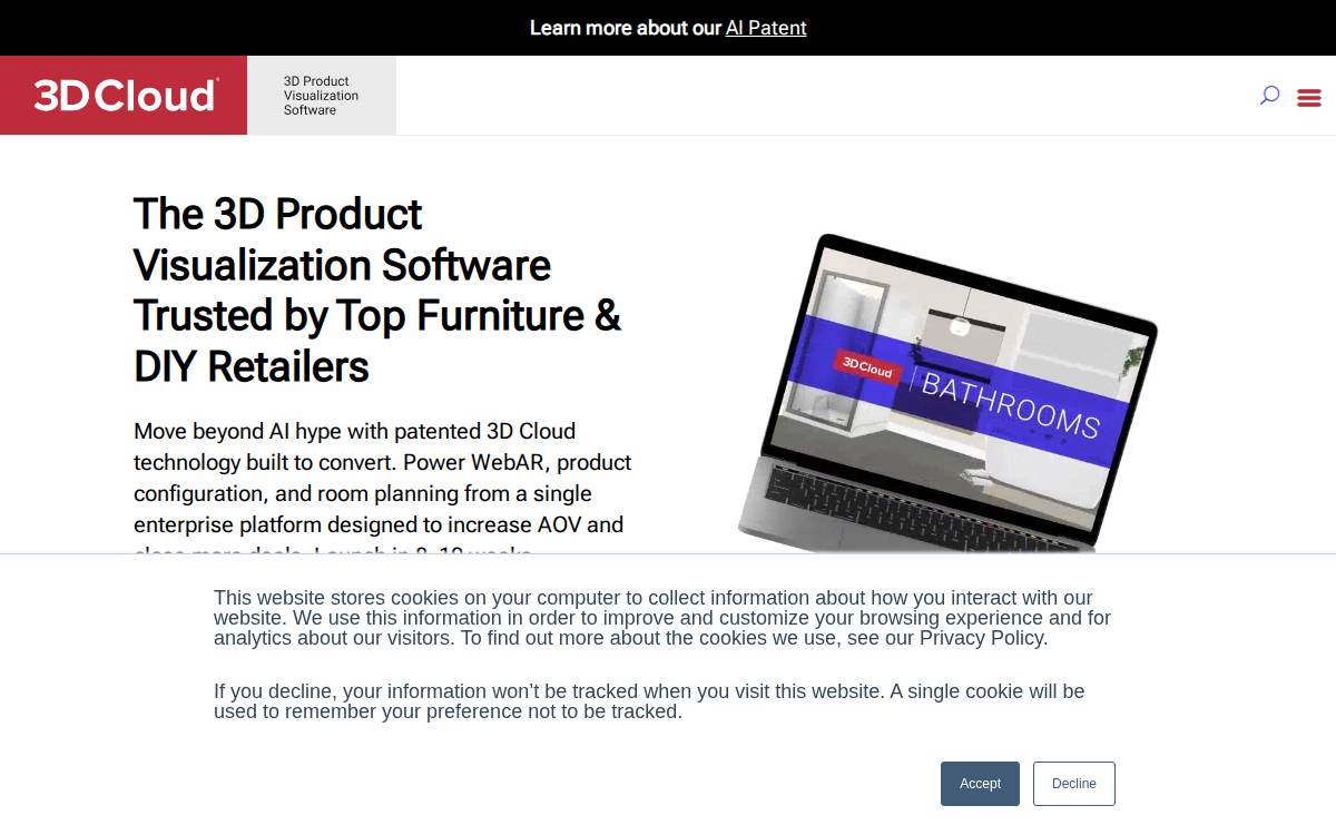 3D Cloud website preview