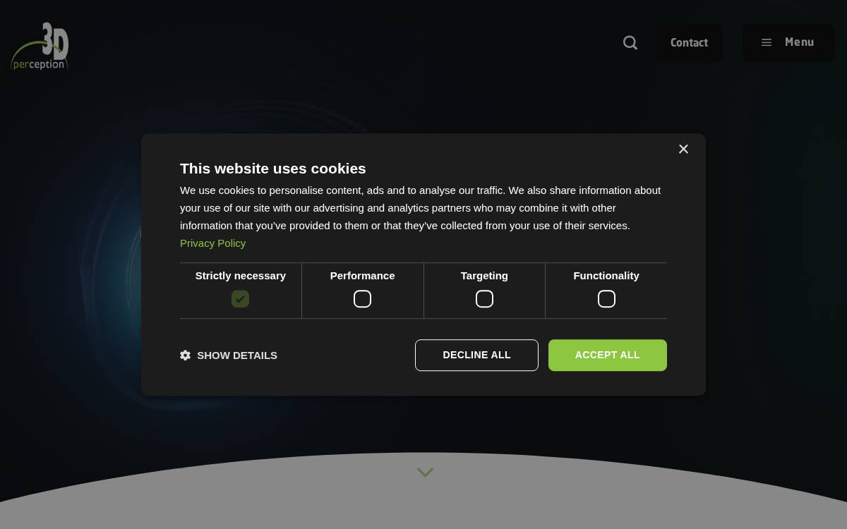 3D Perception website preview