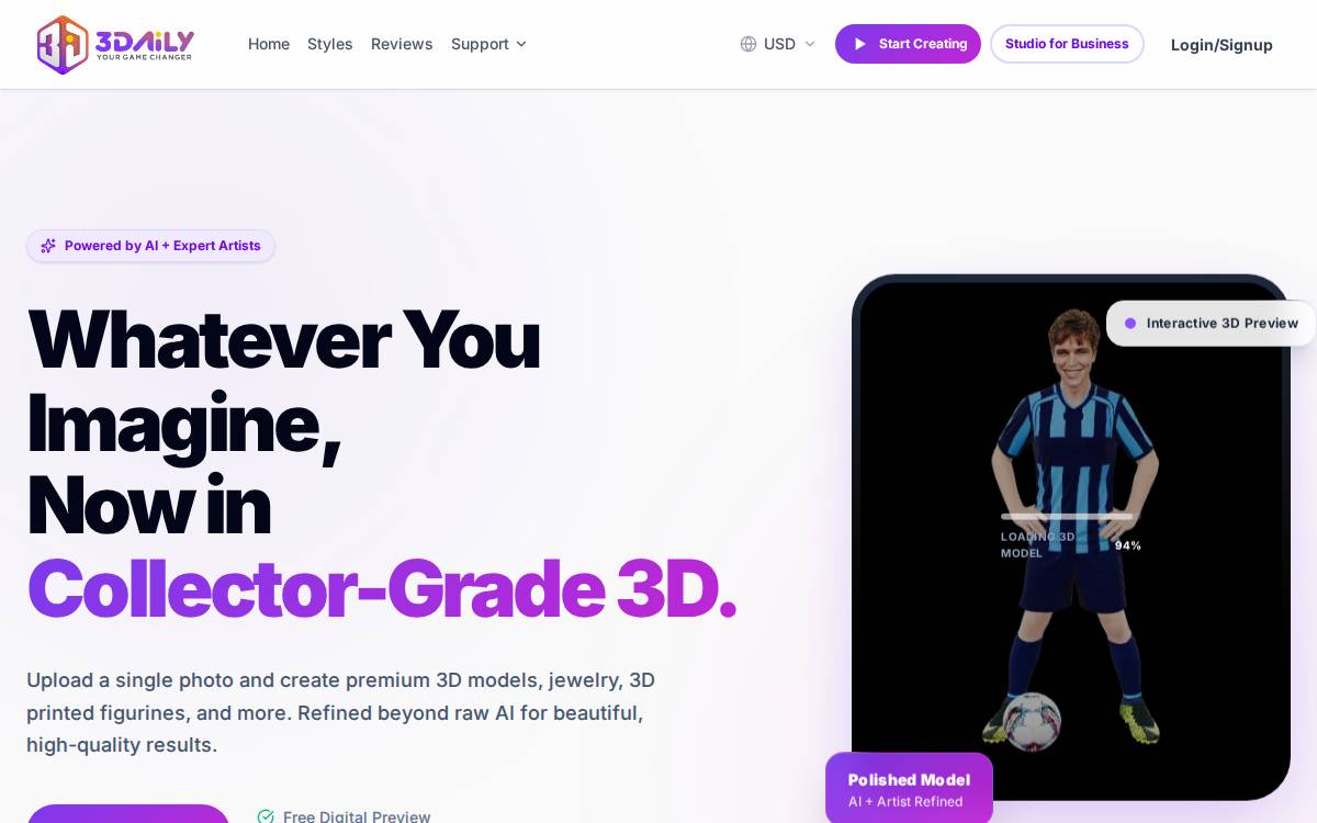 3Daily website preview