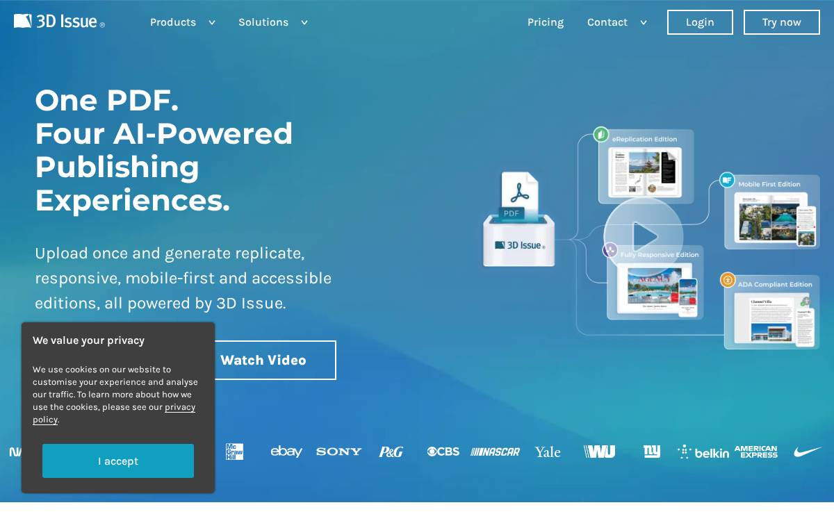 3Dissue website preview