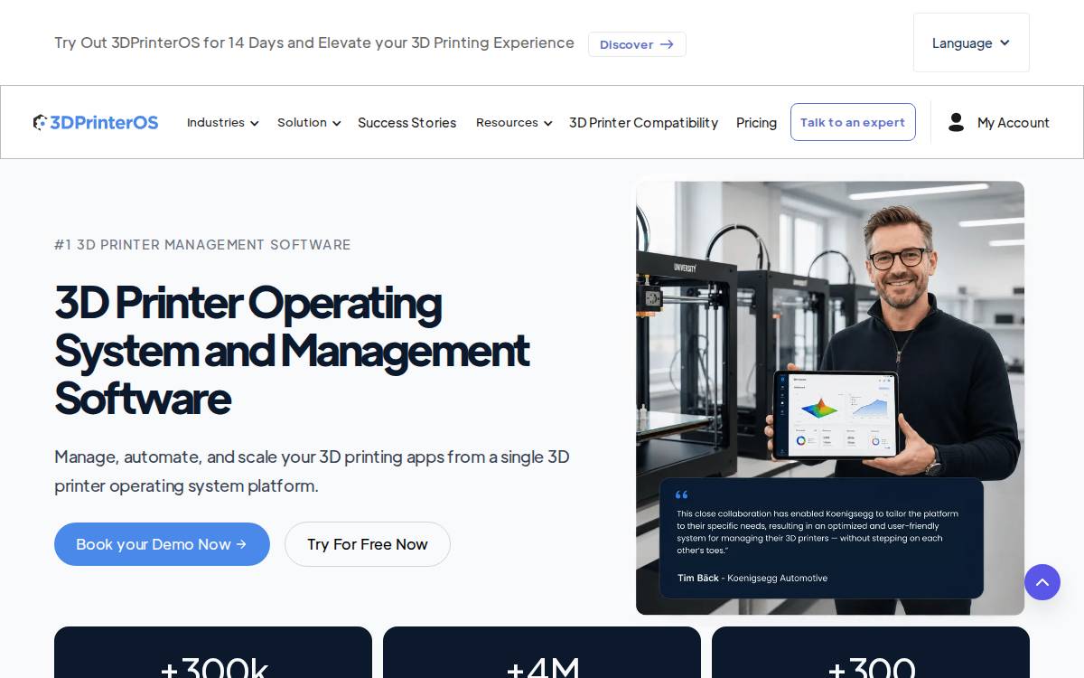 3Dprinteros website preview