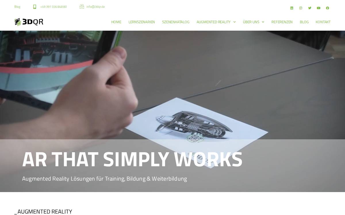 3Dqr Gmbh website preview