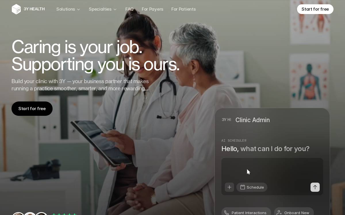 3Y Health website preview