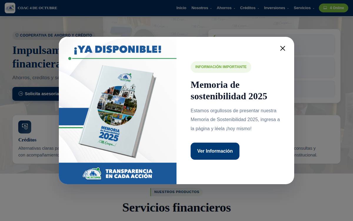 4 de Octubre website preview