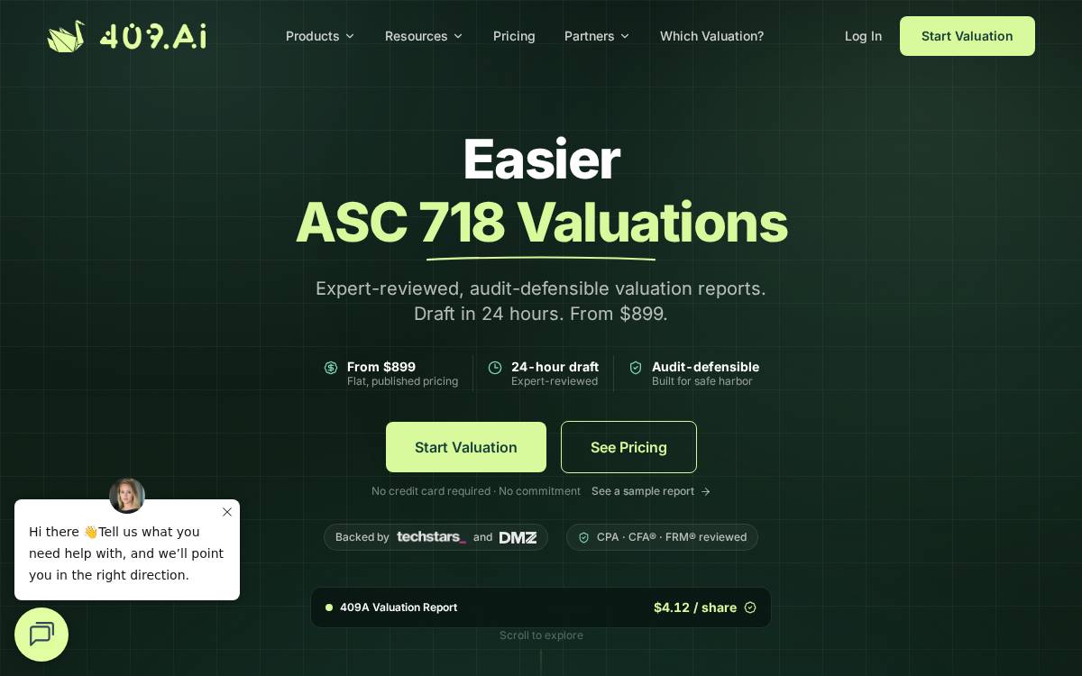 409.ai website preview