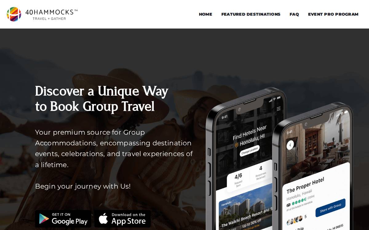 40hammocks.com website preview