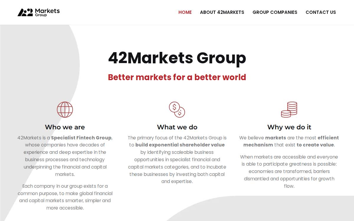 42Markets website preview