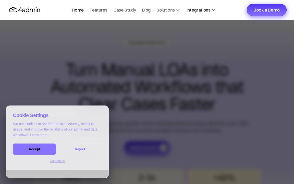 4admin website preview