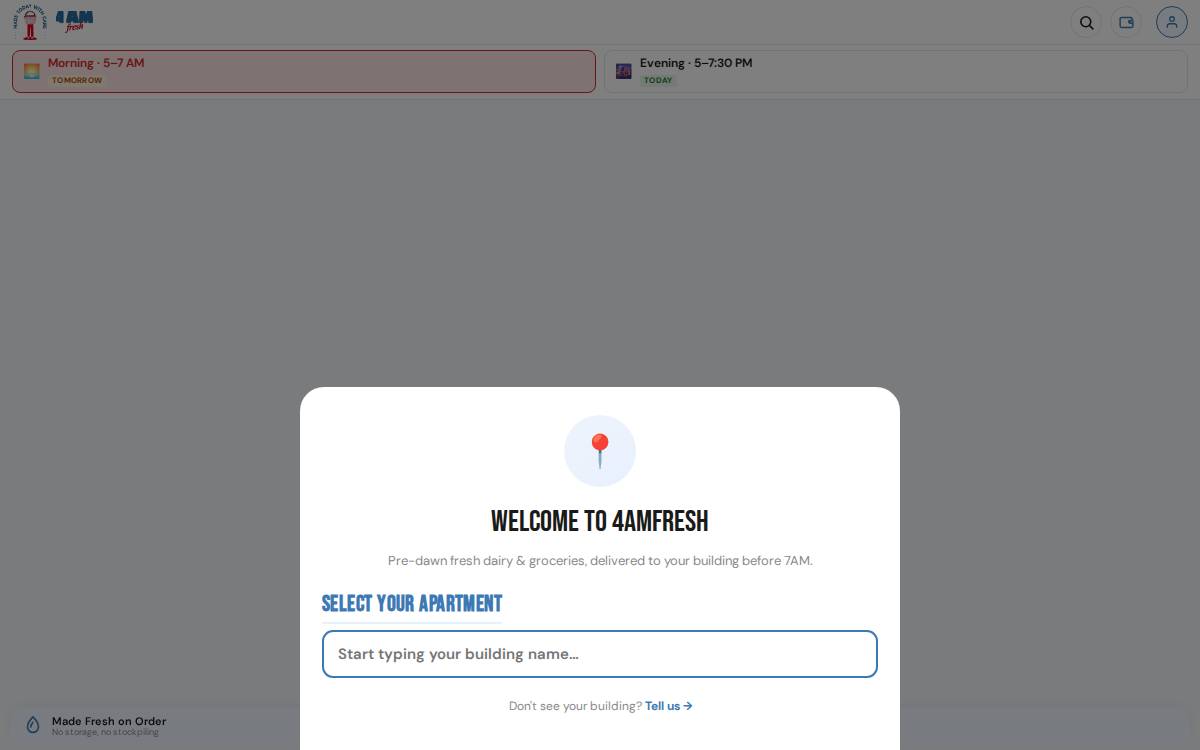 4AM Fresh website preview