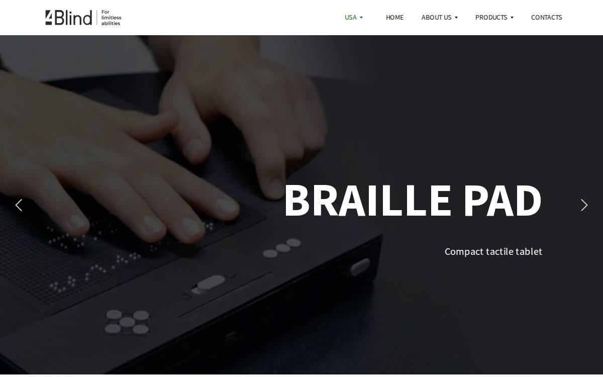 4Blind website preview