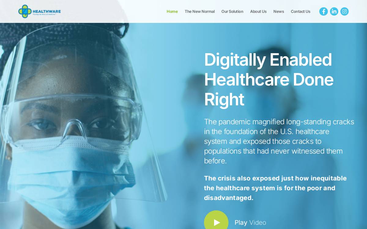 4D Healthware website preview