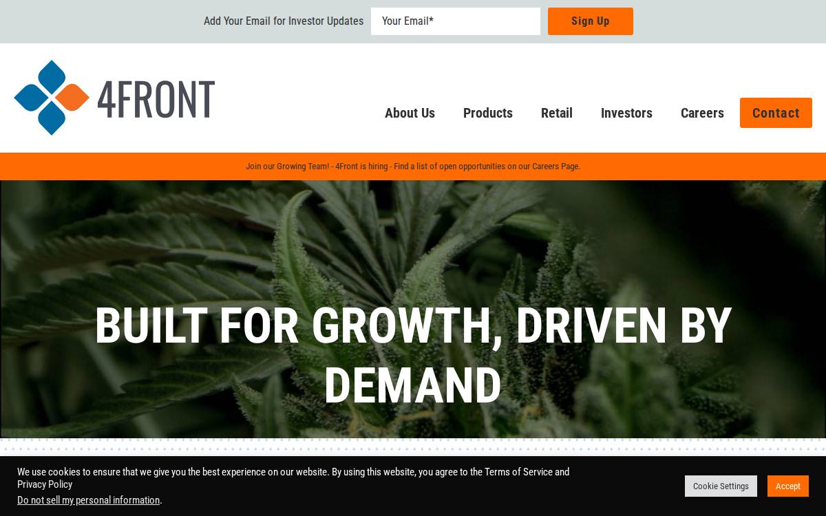 4Front Ventures website preview