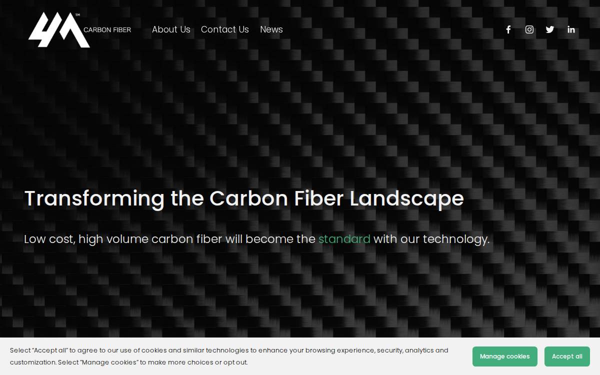 4M Carbon Fiber website preview