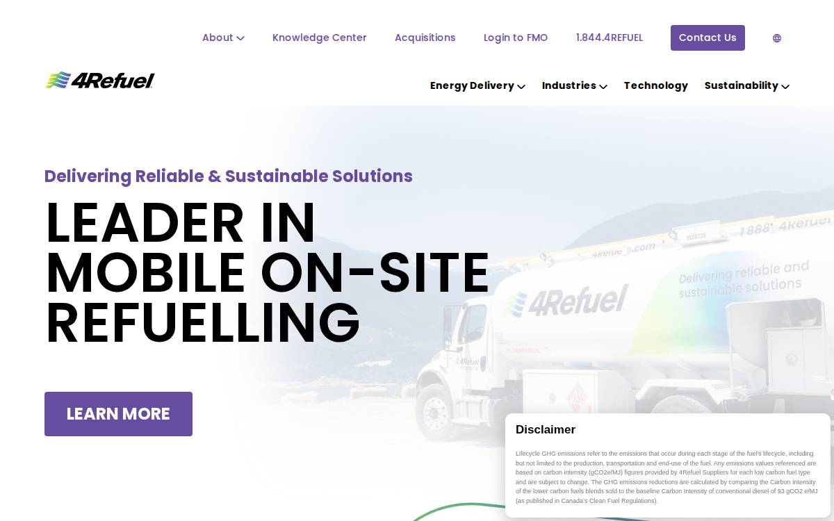 4 Refuel website preview