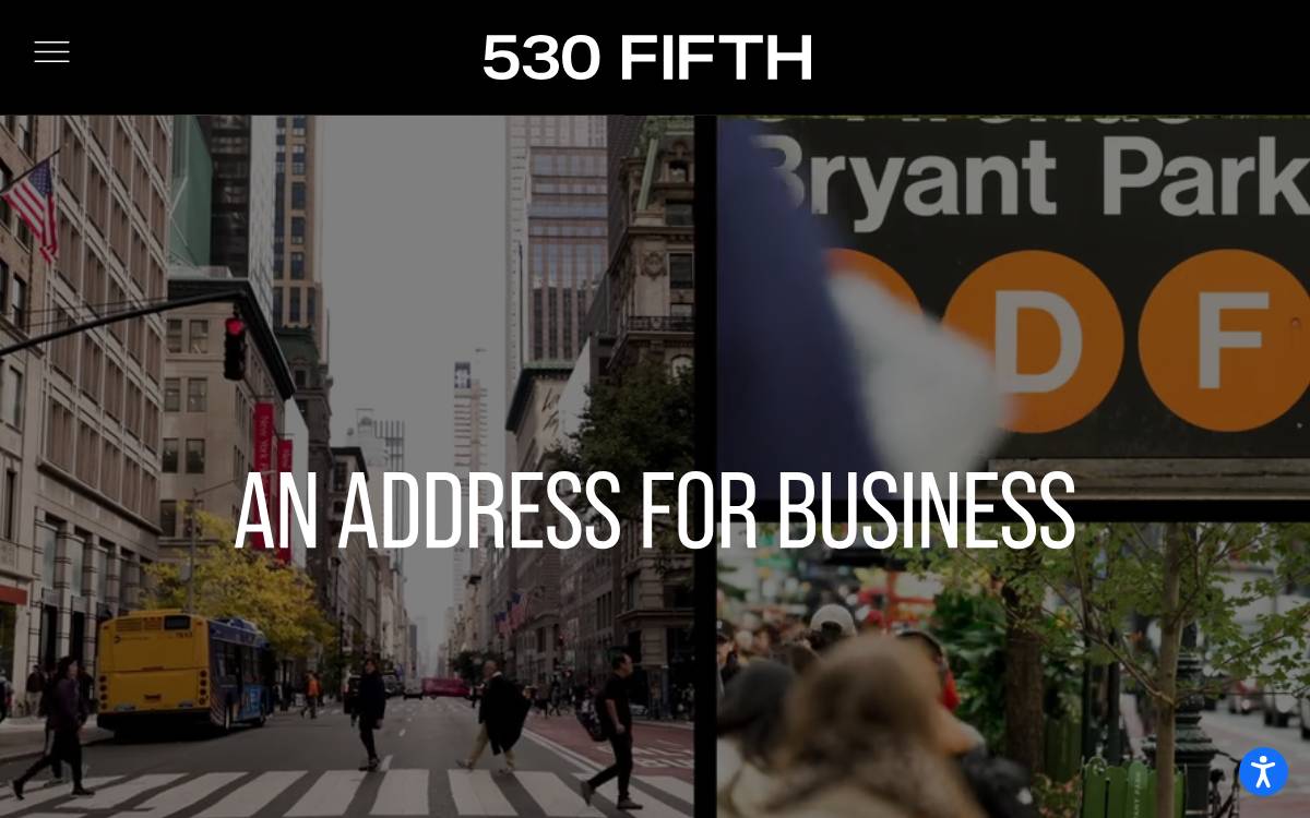 530 Fifth Avenue website preview