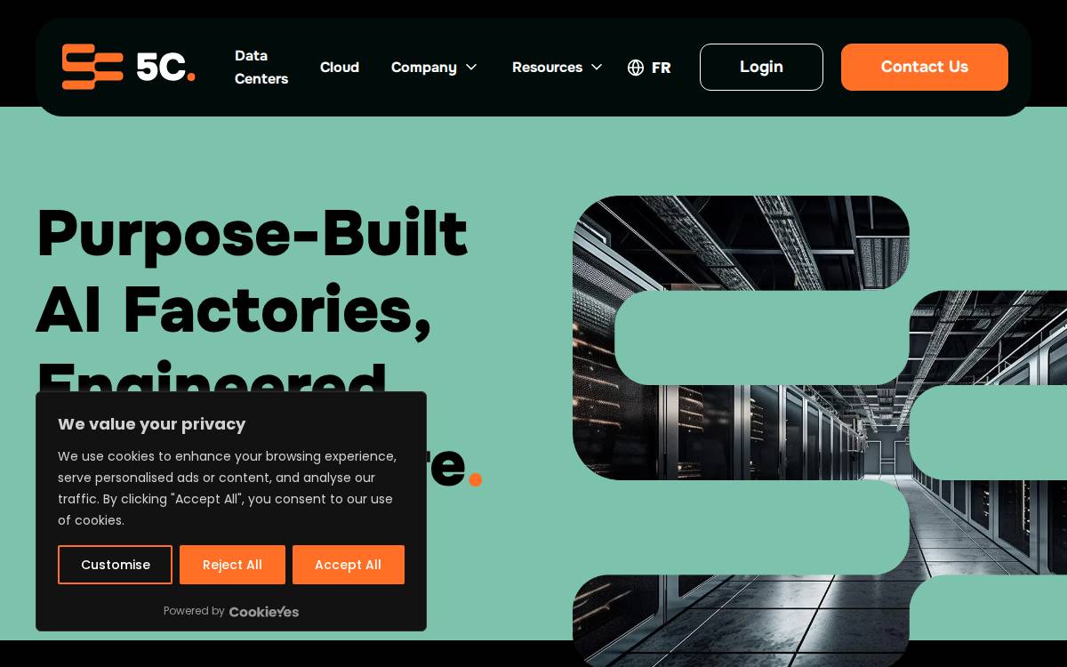 5C Data Centers website preview