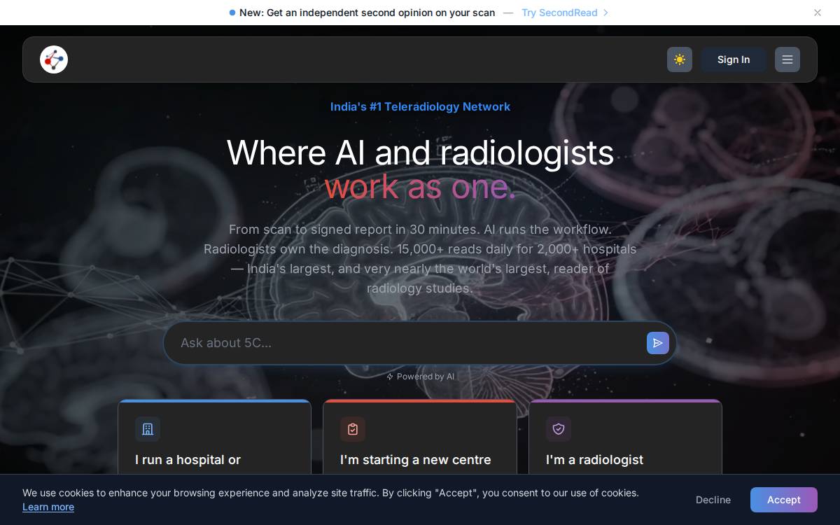 5CN* Radiology website preview