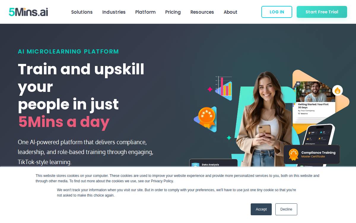 5Mins website preview