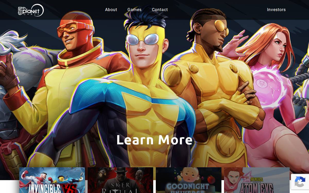 5th Planet Games website preview