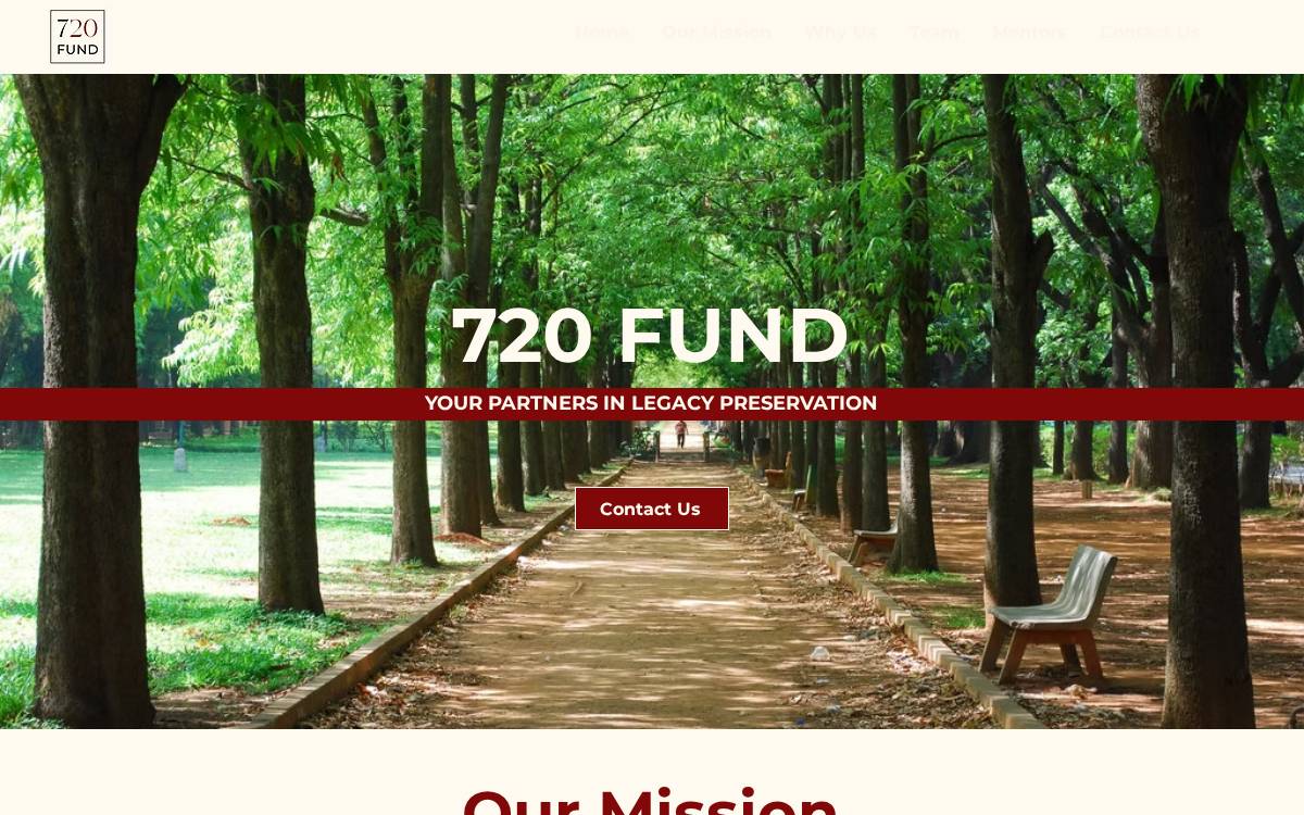 720 Fund website preview