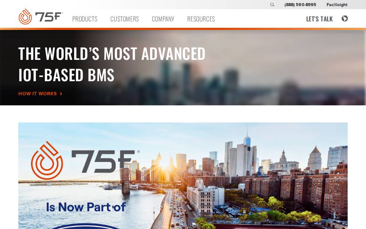75F website preview