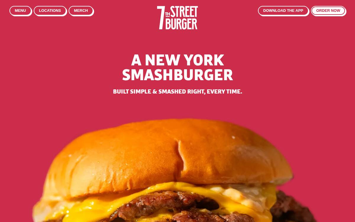 7th Street Burger website preview