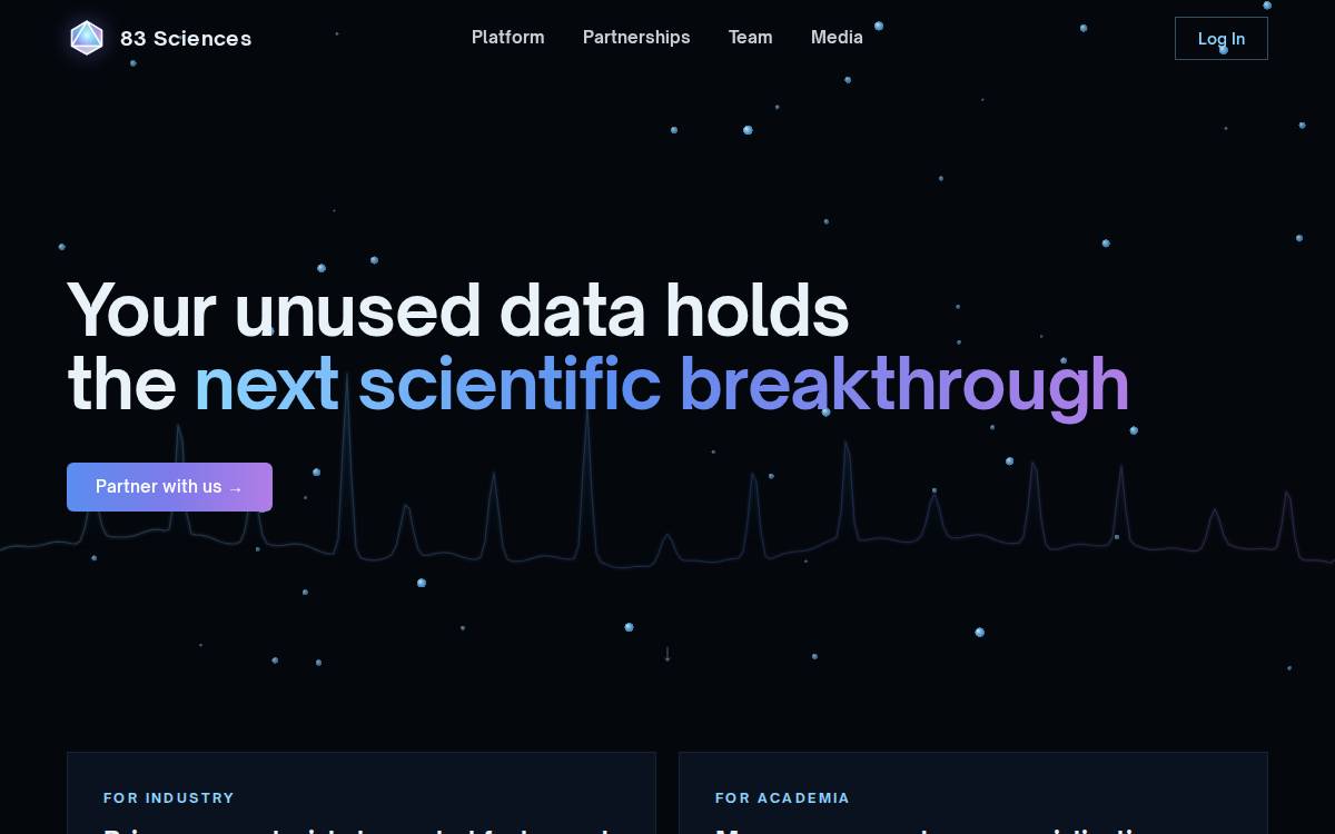 83 Sciences website preview