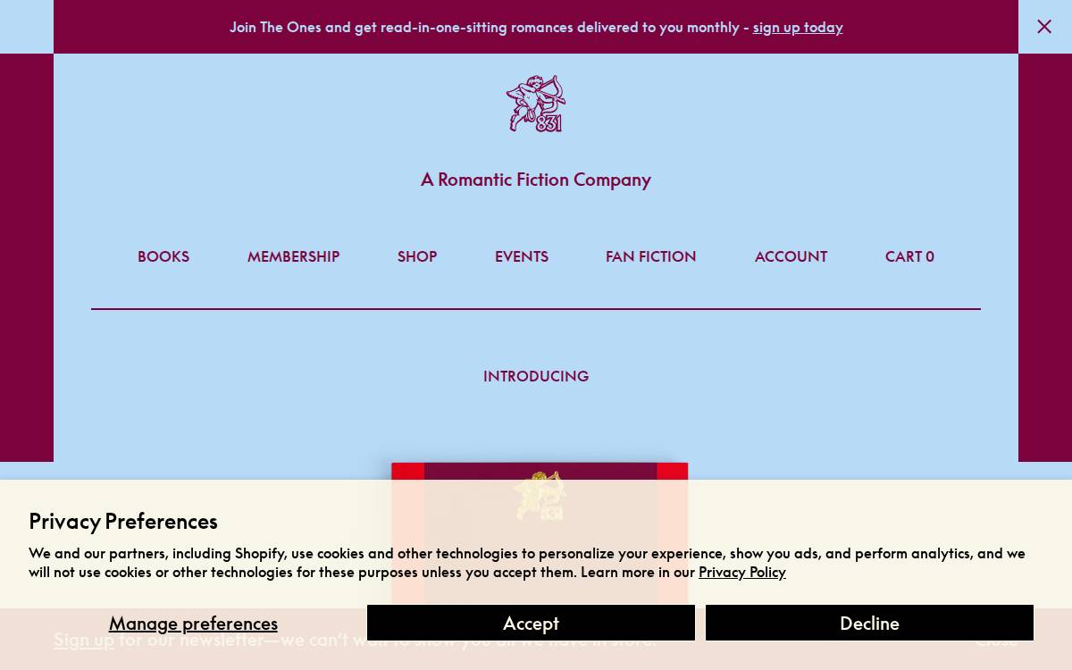 831 Stories website preview