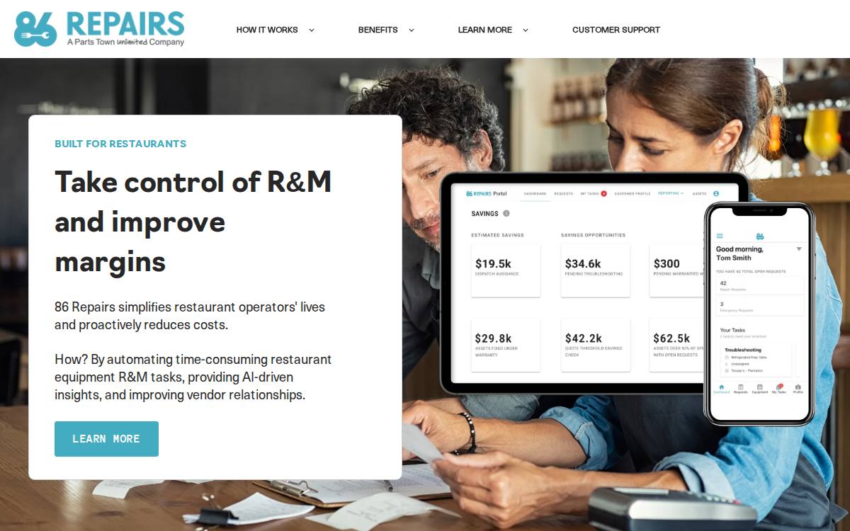 86 Repairs website preview