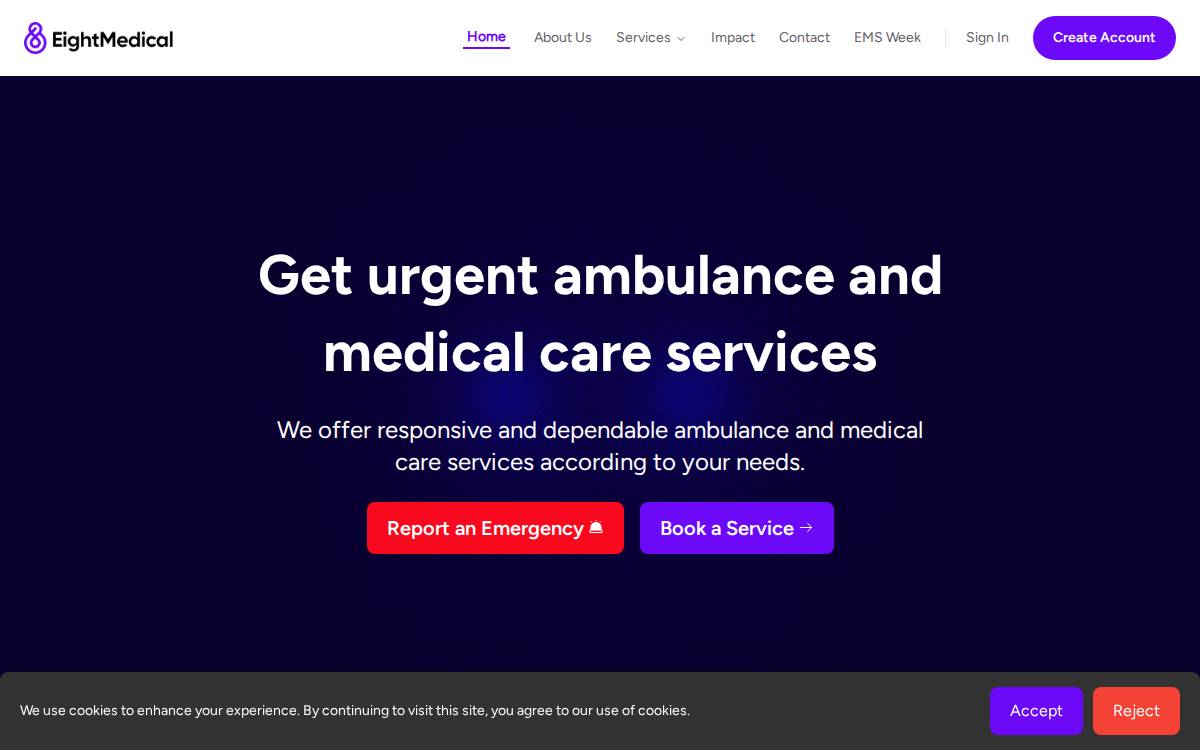 8medical website preview