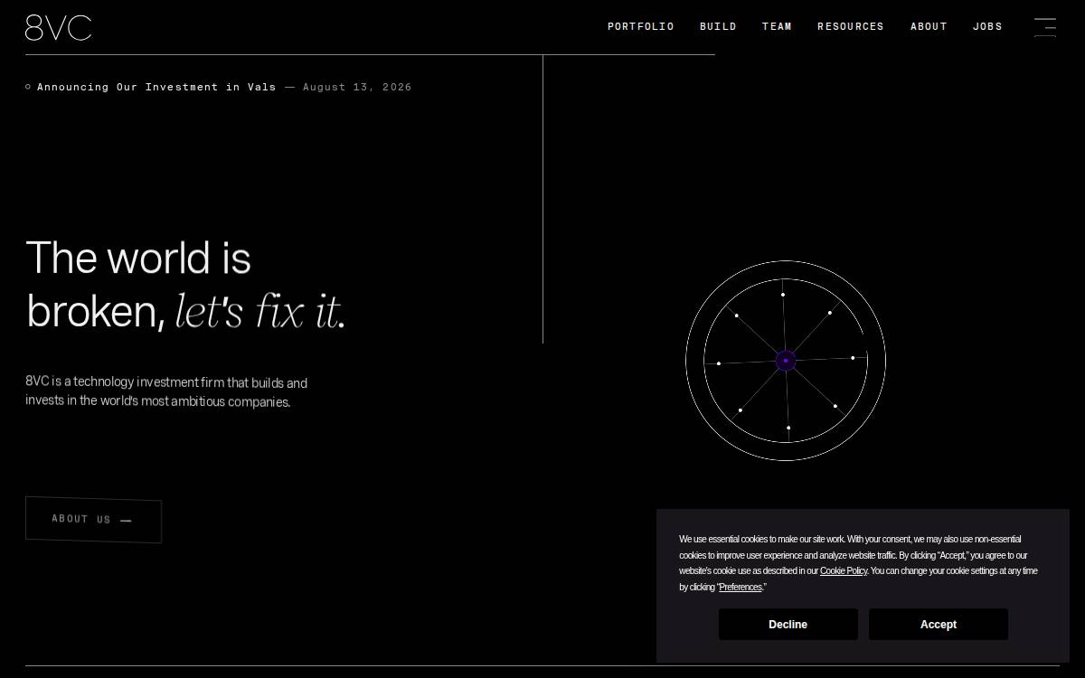 8Vc website preview
