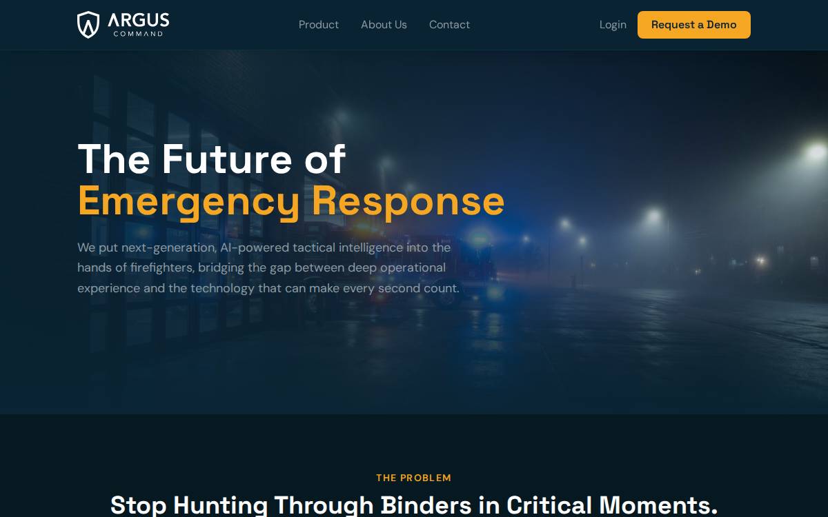 911 Incident Website website preview