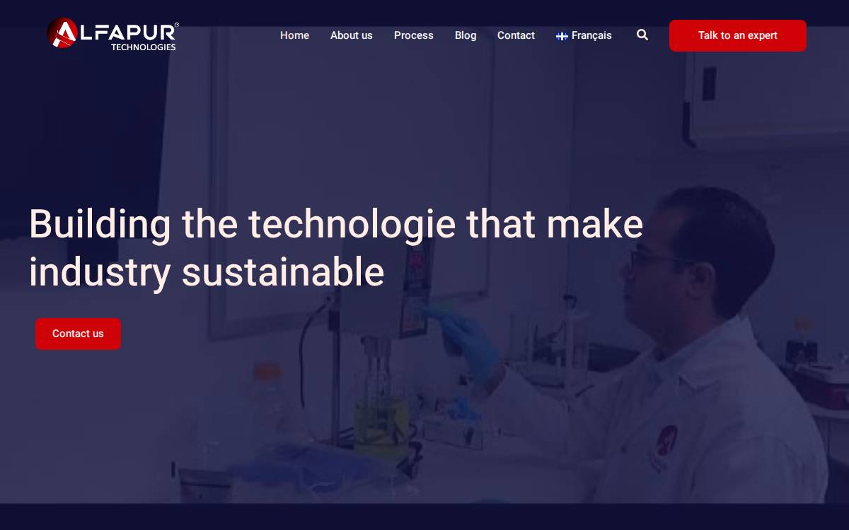 9419-8488 Quebec Inc. (Alfapur Technologies) website preview
