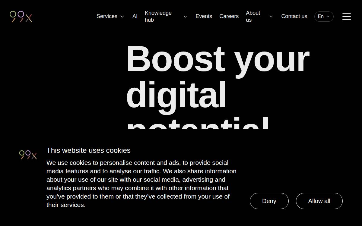 99X website preview