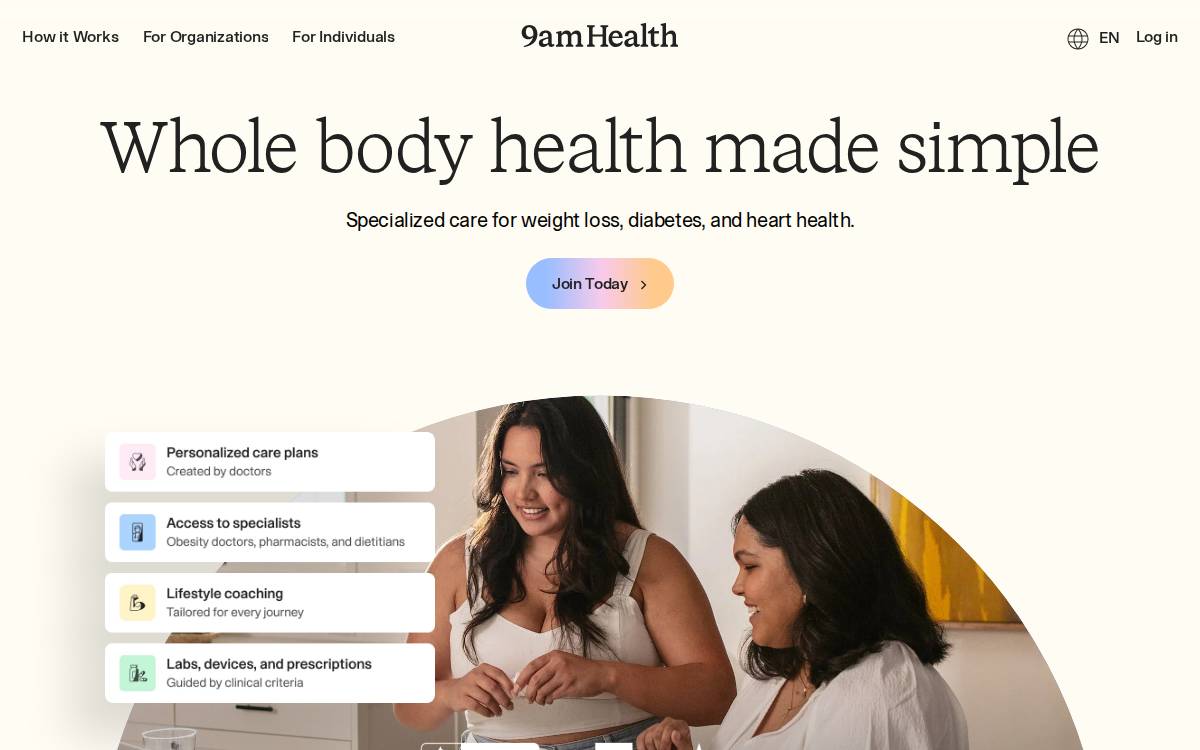 9am Health website preview