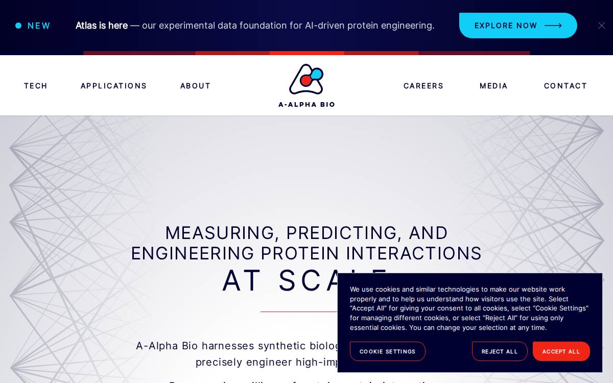 A-Alpha Bio website preview