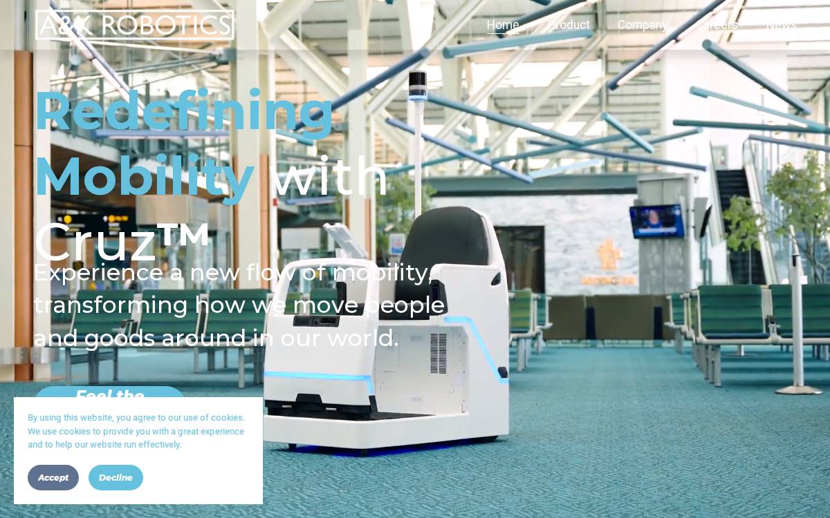 A&K Robotics Inc website preview