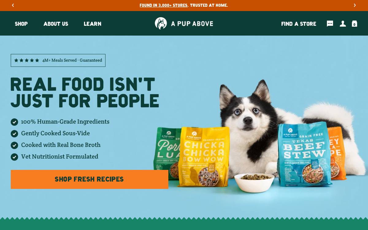 A Pup Above website preview