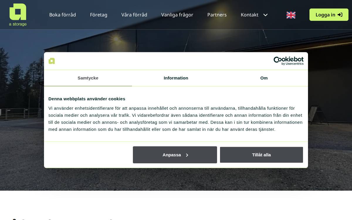 A Storage website preview