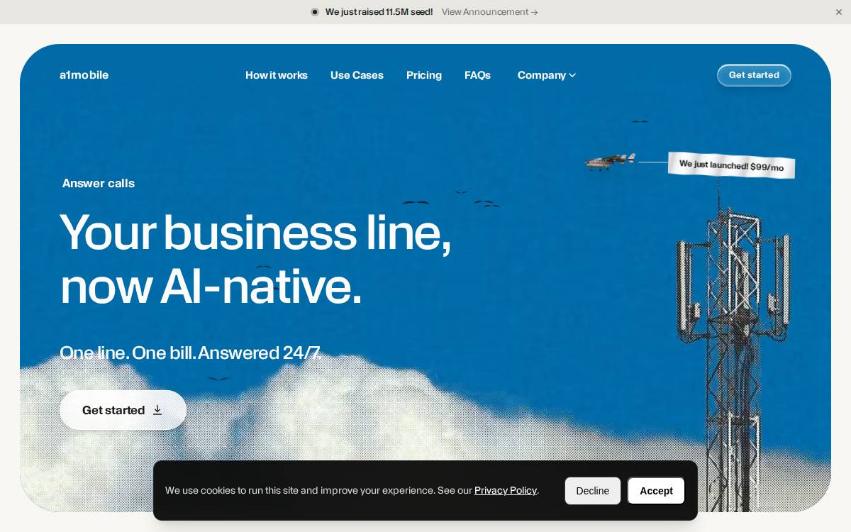 A1 Mobile website preview