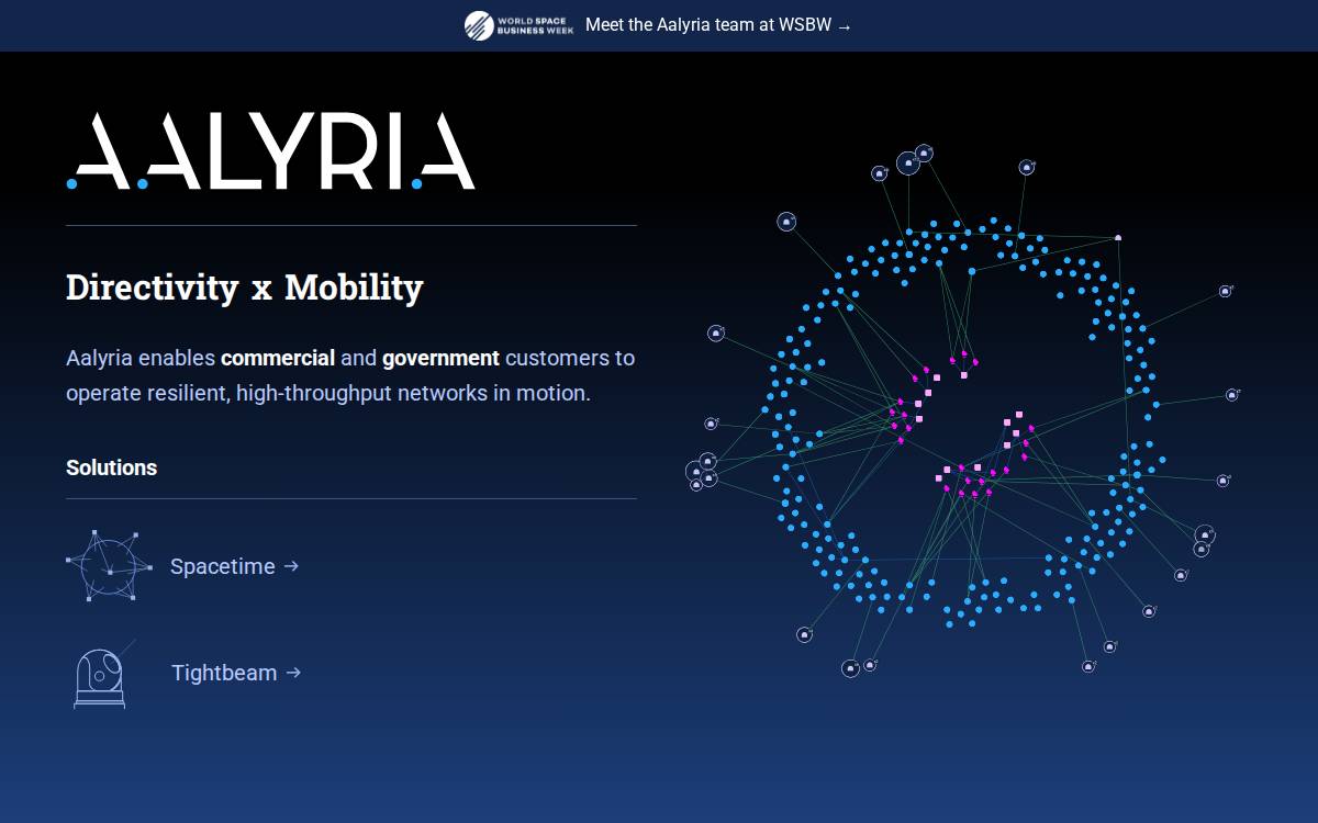 Aalyria website preview