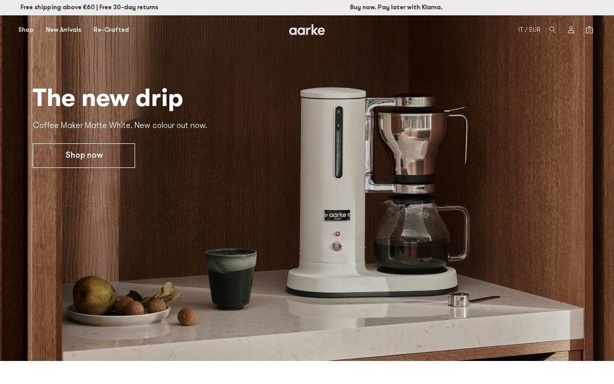 Aarke website preview