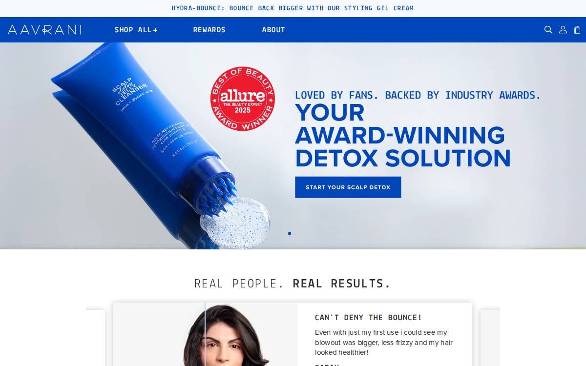 aavrani website preview