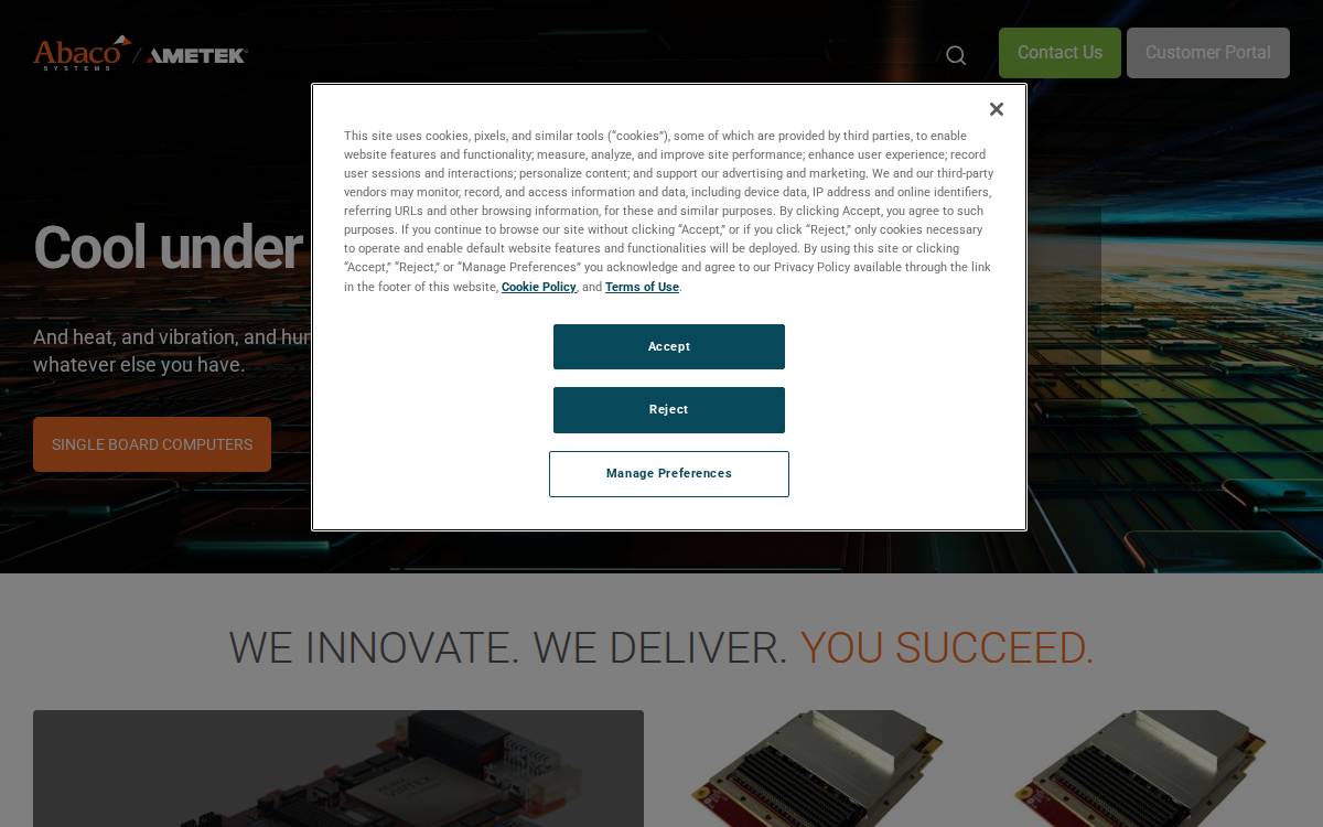 Abaco Systems website preview