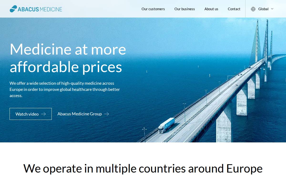 Abacus Medicine A/S website preview