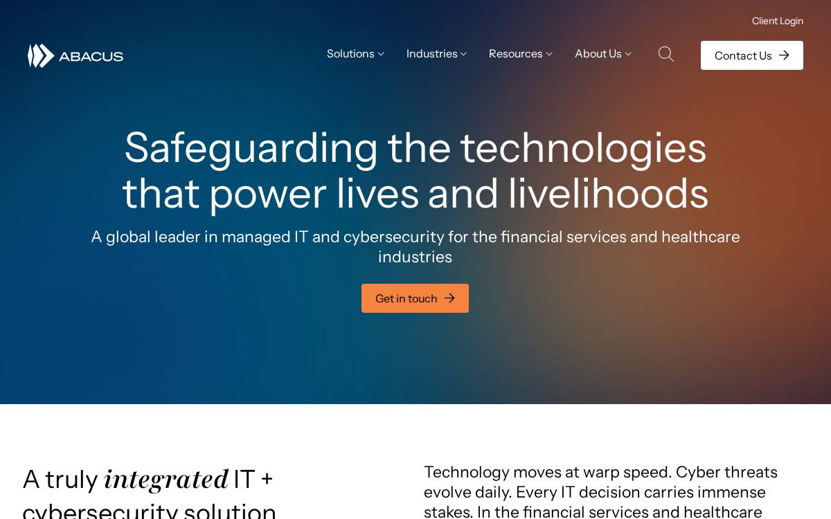 Abacustechnology website preview