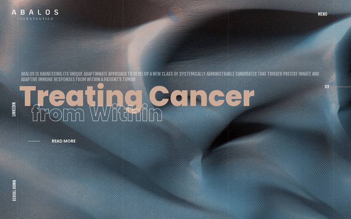 Abalos Therapeutics website preview
