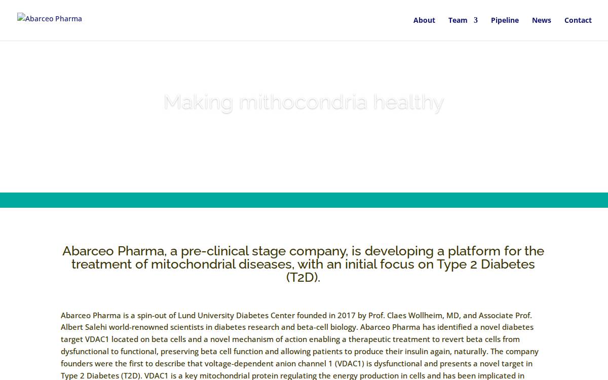 Abarceo Pharma website preview