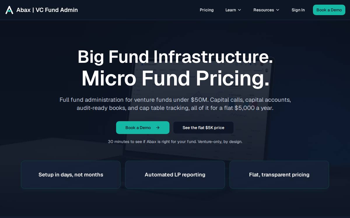 Abax website preview