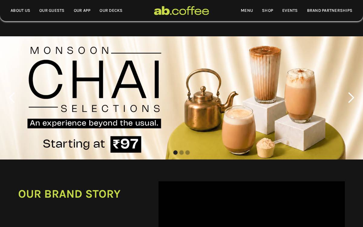 abCoffee website preview